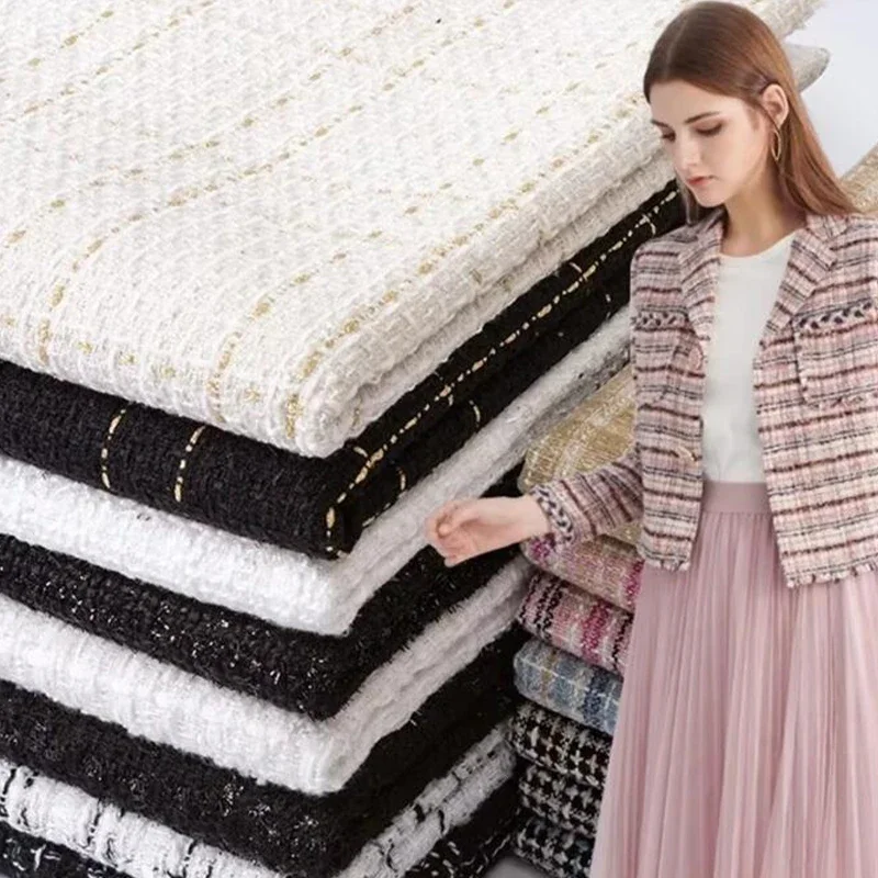 Sewing Tweed Fabric - 50cm Goud Zijde Kleine Geurstof Vezel