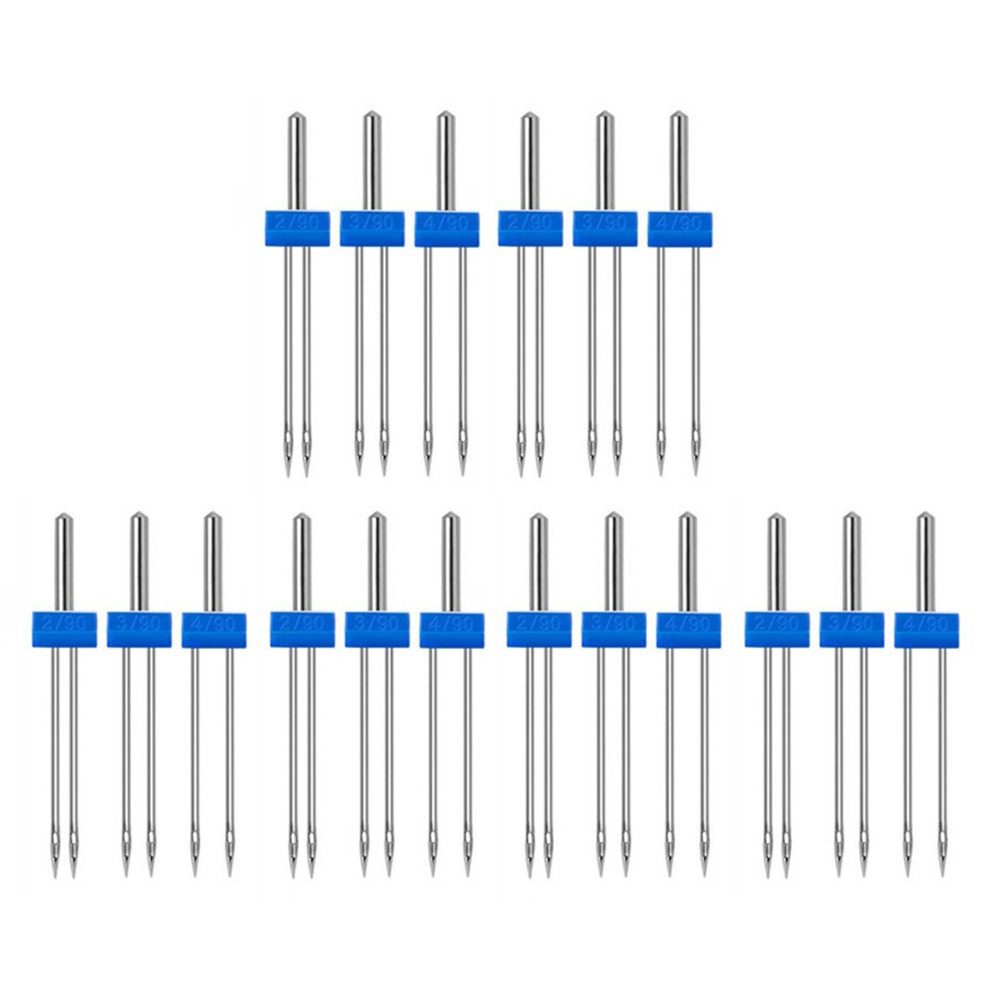 Twin Needle Stretch - 18 stuks roestvrijstalen naaimachine dubbele naalden