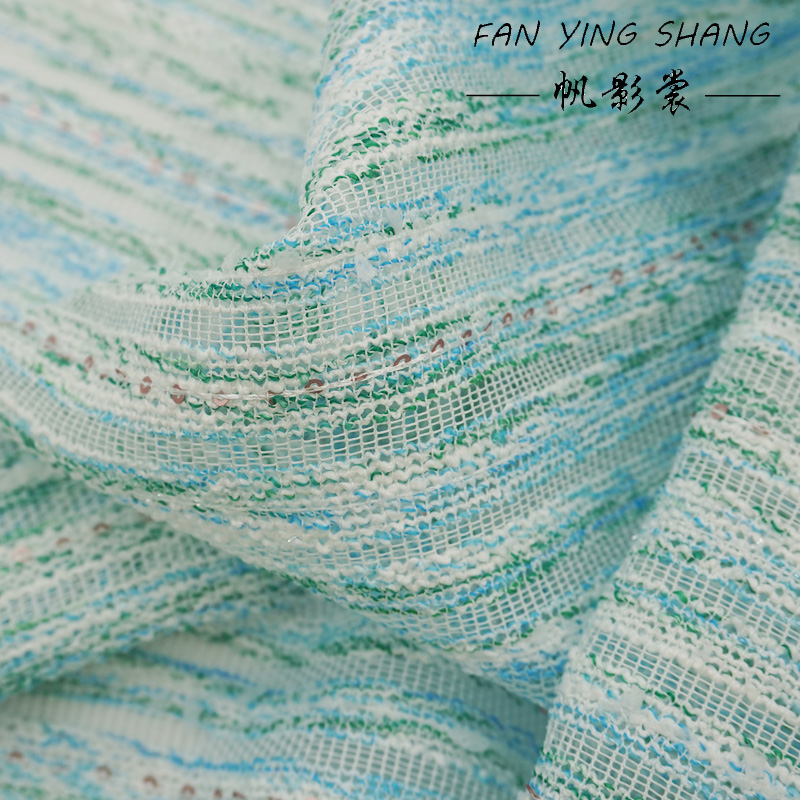 Frisse stijl blauwgroene gestr - Sewing Tweed Fabric recensie en prijs