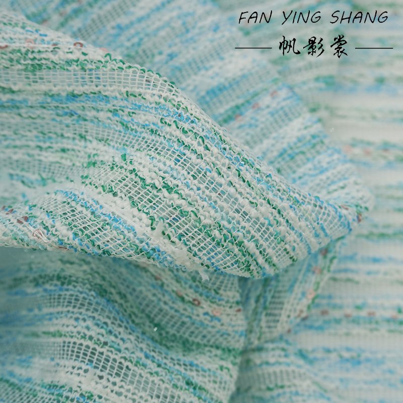 Frisse stijl blauwgroene gestr - Sewing Tweed Fabric recensie en prijs