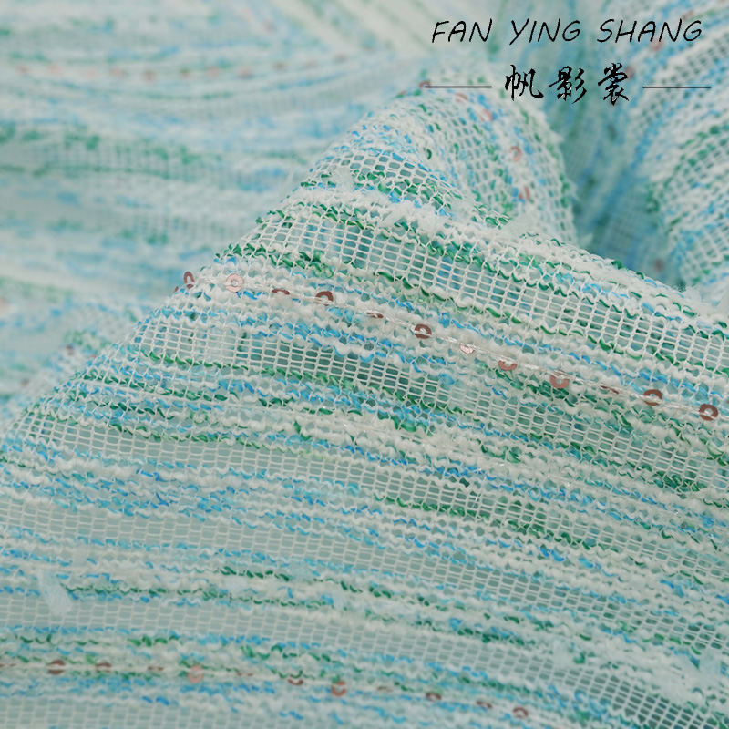Frisse stijl blauwgroene gestr - Sewing Tweed Fabric recensie en prijs