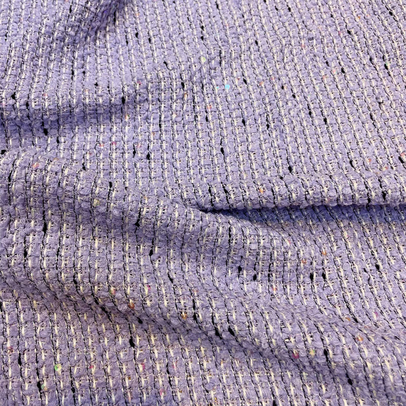 Paarse kleur en garen met pail - Sewing Tweed Fabric recensie en prijs