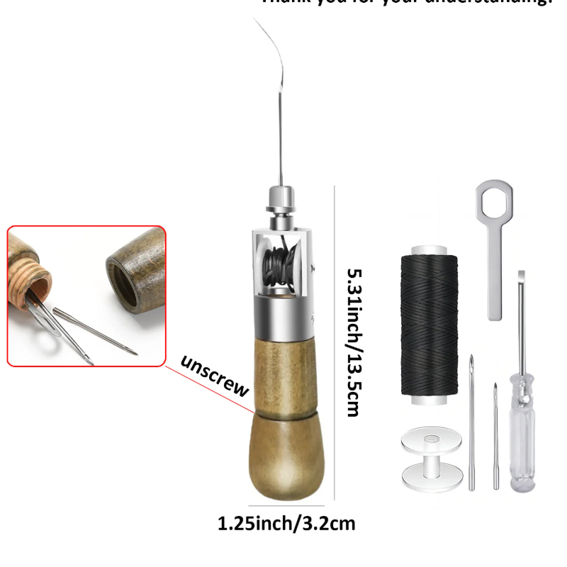 Professionele lederen naaiset, - Textile Sewing Kit recensie en prijs