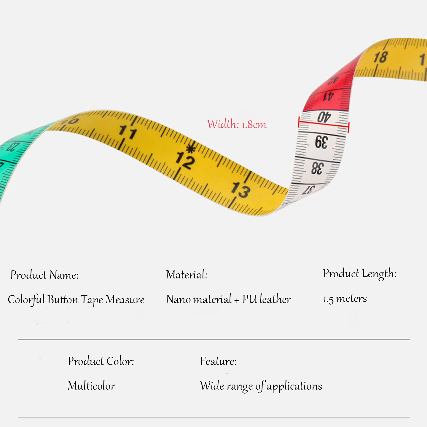 Kleurrijk 1,5M Dubbel Schaal Z - Sewing Gauge Ruler recensie en prijs