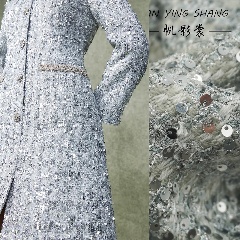 Zilvergrijze glitterpailletten - Sewing Tweed Fabric recensie en prijs