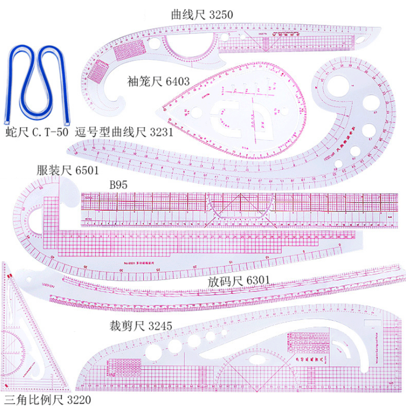 5/6/9pcs Set Kleermaker Meten  - Sewing Gauge Ruler recensie en prijs