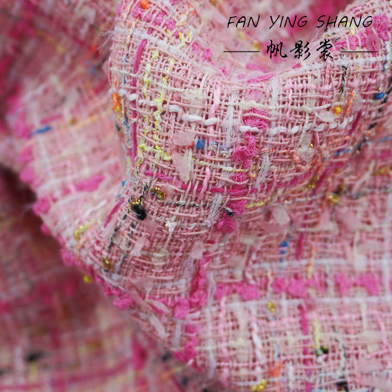 De roze geruite katoenen tweed - Sewing Tweed Fabric recensie en prijs