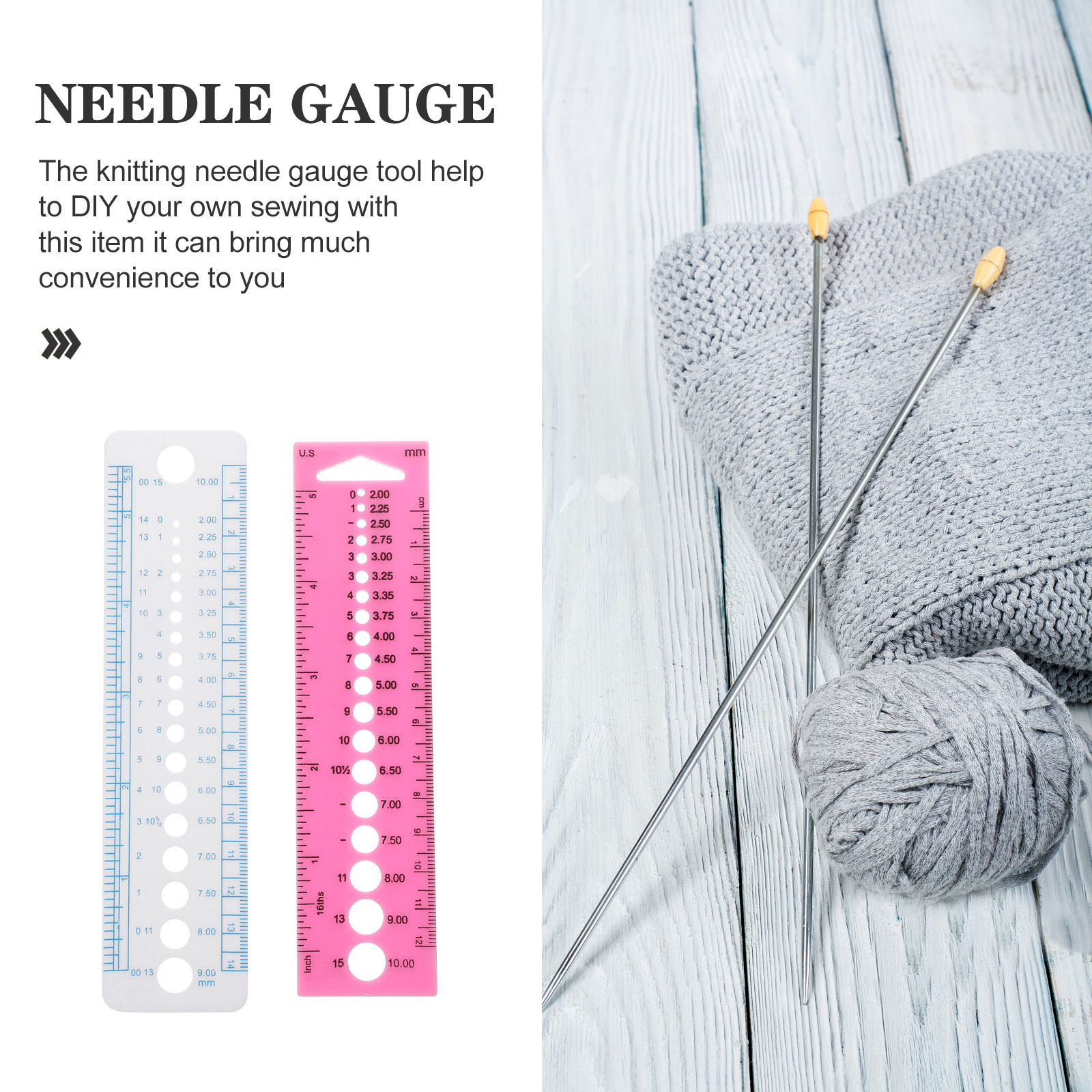 4 stuks breinaaldmeter, plasti - Sewing Gauge Ruler recensie en prijs